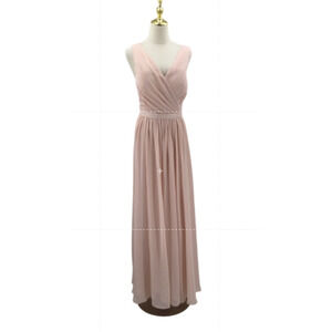 AW BRIDAL 12 L pink blush Gwyneth formal bridesmaid party maxi dress NWT B81